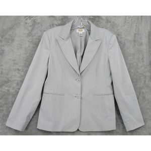 Vintage Talbots Blazer 8 Pinstripe Career Classic Lightweight Office Corporate